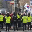 Supporters of impeached Yoon Suk Yeol stage a rally outside the Seoul Western District Court. Pic: AP Photo/Ahn Young-joon