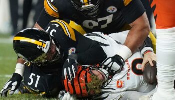 Die Cincinnati Bengals um Quarterback Joe Burrow bissen sich in Pittsburgh durch. Foto: Matt Freed/AP/dpa