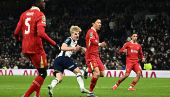 Angleterre : deuxième défaite de la saison pour Liverpool, battu par Tottenham en Coupe de la Ligue (1-0)