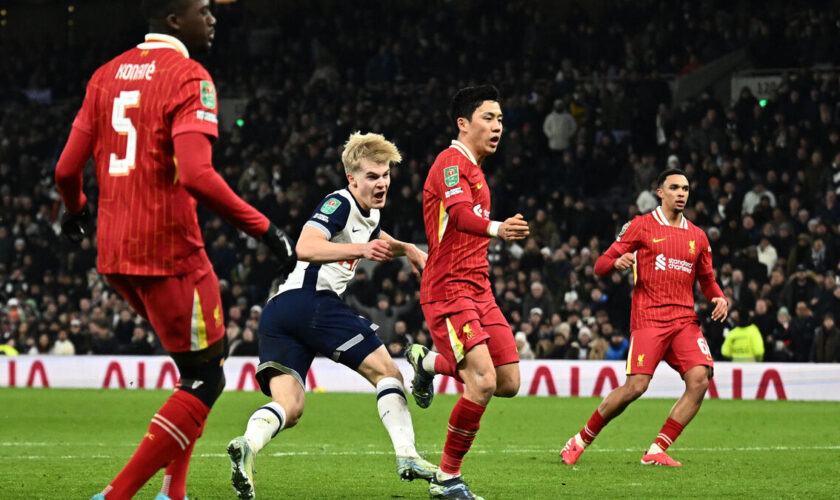 Angleterre : deuxième défaite de la saison pour Liverpool, battu par Tottenham en Coupe de la Ligue (1-0)