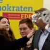 Christian Lindner: FDP-Chef bei Wahlkampfauftritt in Greifswald mit Schaumtorte beworfen