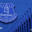 Everton club crest on the side of Goodison Park