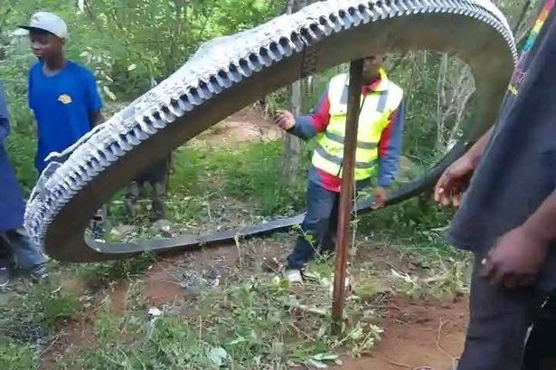 Giant hot metal ring leaves Kenya locals baffled by mysteriously 'falling from outer space'