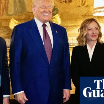 Giorgia Meloni meets Donald Trump in flying visit to Mar-a-Lago