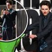 Hollywood hunk Timothée Chalamet bucks tradition by arriving at Bob Dylan biopic A Complete Unknown premiere on a LIME BIKE (and doesn't forget to successfully end his ride!)