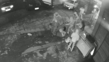 Horror CCTV shows masked gang stab and stamp on trans teen in roller disco ambush