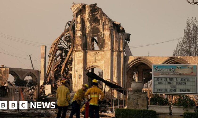 LA crews race to halt wildfires ahead of high winds