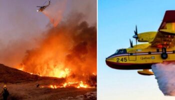 LA wildfires disaster as firefighting plane crashes into drone while battling blaze