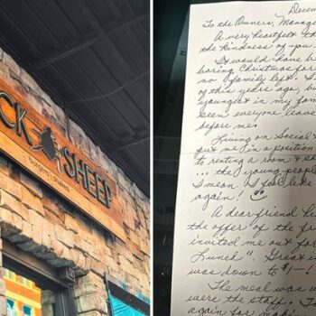 Lonely pensioner leaves tear-jerking note for staff at burger restaurant