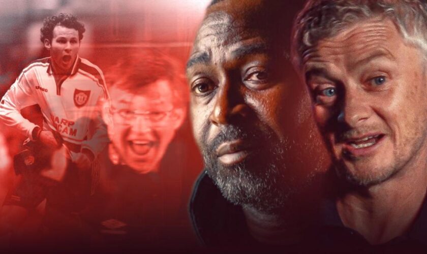 Ryan iggs, Sir Alex Ferguson, Andy Cole and Ole Gunnar Solskjaer