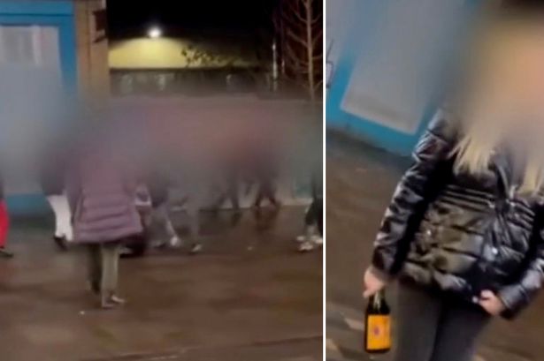 Moment gang of youths batter teen outside McDonald's before turning on Good Samaritan