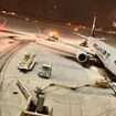 Multiple airports close runways as snow batters Britain amid dire warnings up to 16 inches could fall today in Arctic blast that caused travel chaos with flights cancelled, roads shut and power outages