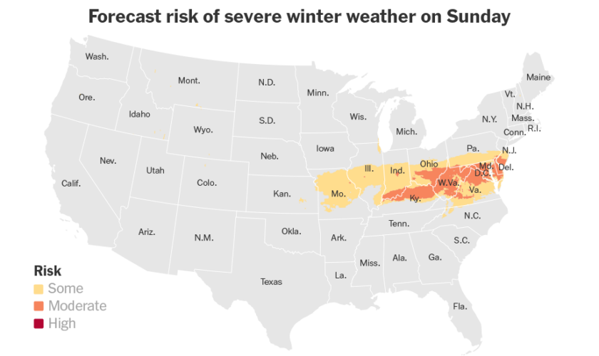 Potent Storm Blasts Parts of U.S. With Sleet, Snow and Freezing Rain