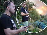 Spencer Pratt looks distraught as he watches horrific Pacific Palisades fire engulf his home with Heidi Montag