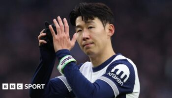 Tottenham forward Son Heung-min claps