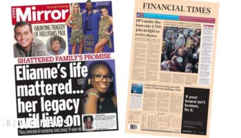 The Papers: Elianne's 'legacy will live on' and Middle East 'on tenterhooks'