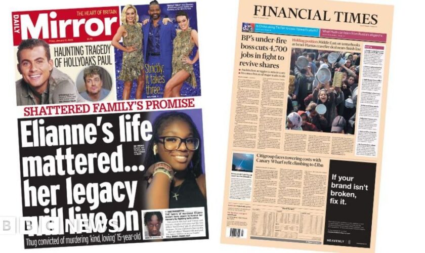 The Papers: Elianne's 'legacy will live on' and Middle East 'on tenterhooks'