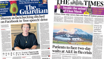 The Papers: 'Meta reins in fact-checking' and A&E 'flu crisis'