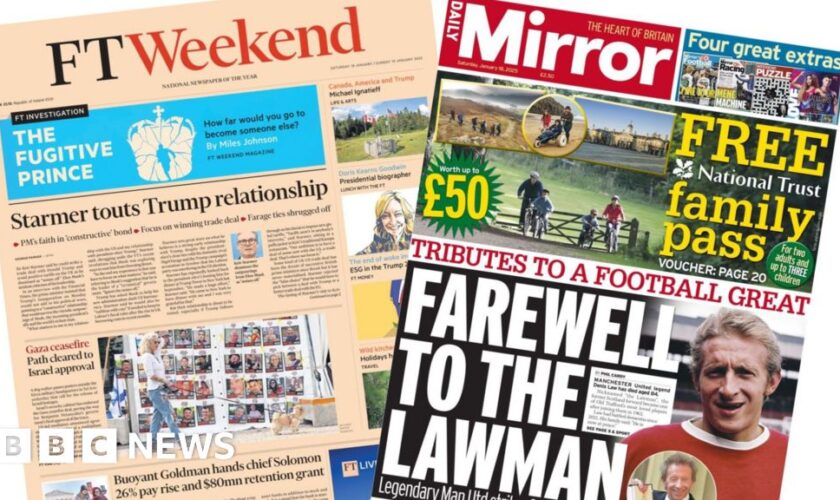 The Papers: Starmer 'touts' Trump relationship and 'farewell' to Denis Law