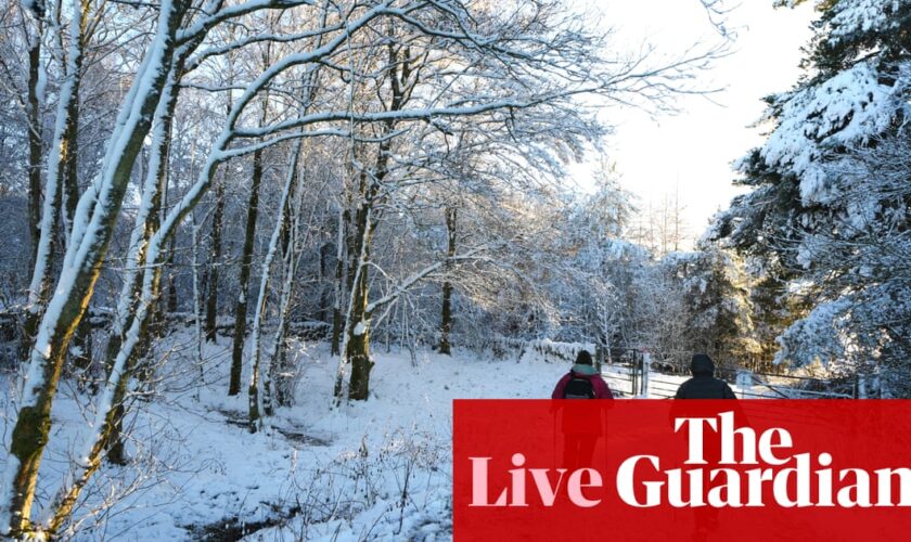 UK weather live: country braces for snow and freezing rain as temperatures fall