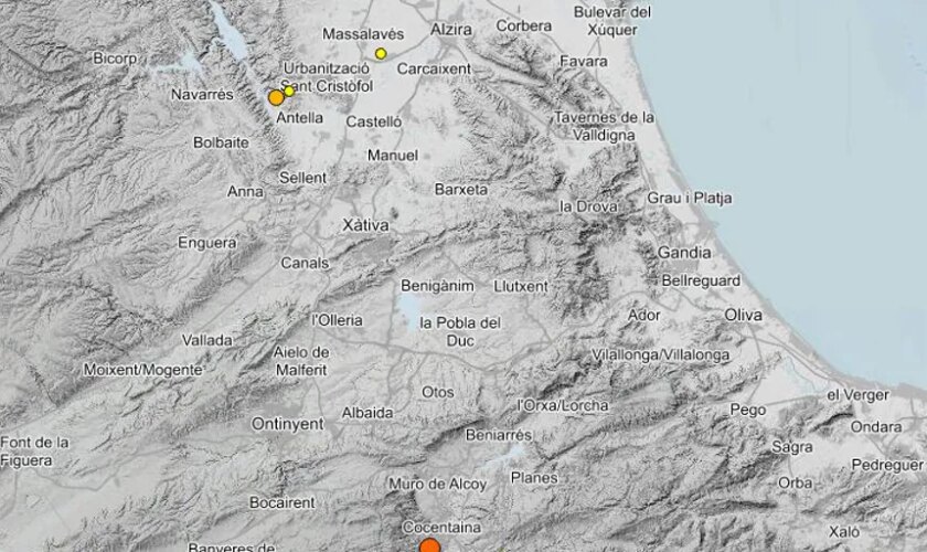 Un terremoto de 3,2 grados en Cocentaina hace temblar varios pueblos alicantinos