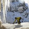 Waterfalls freeze as Arctic blast see mercury drop as low as -17C - as Britain experiences coldest January night for 15 years