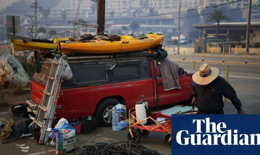 Wildfires bring pollution hazards for unhoused people in LA: ‘Like breathing in lead’